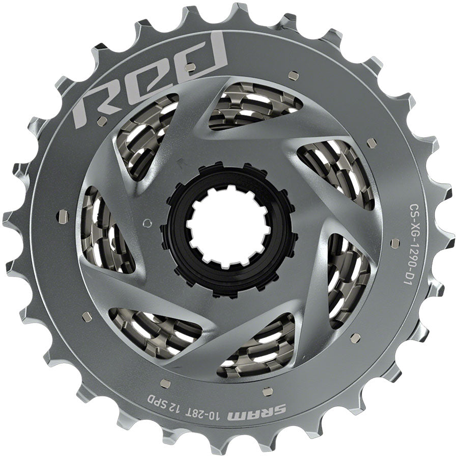 SRAM RED AXS XG-1290 Cassette - 12 Speed, 10-33t, Silver, For XDR Driver Body, D1 - Beyond Aero